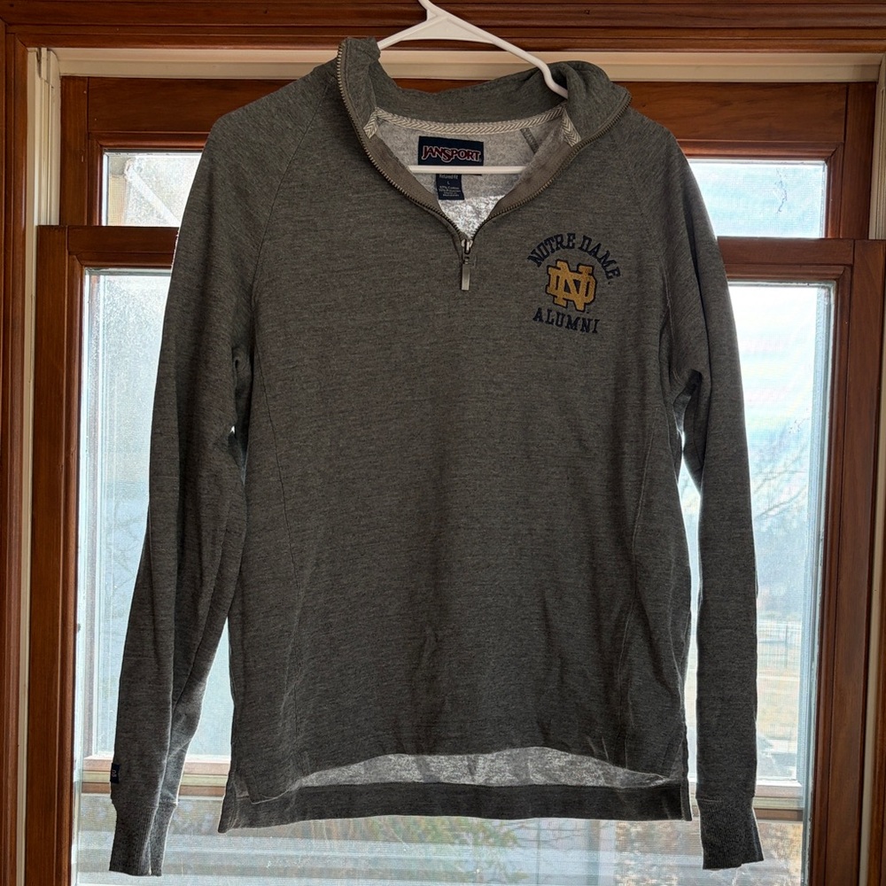 Jansport Gray Notre Dame Alumni Pullover